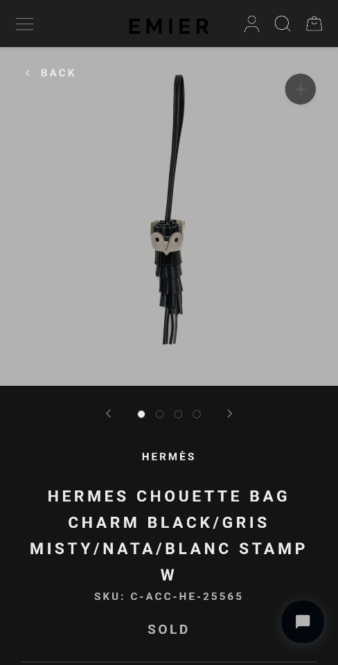 Hermès Chouette charm Black/Gris Misty/Nata/Blanc-duoc-ban-tai-Hvip Bags and Accessories