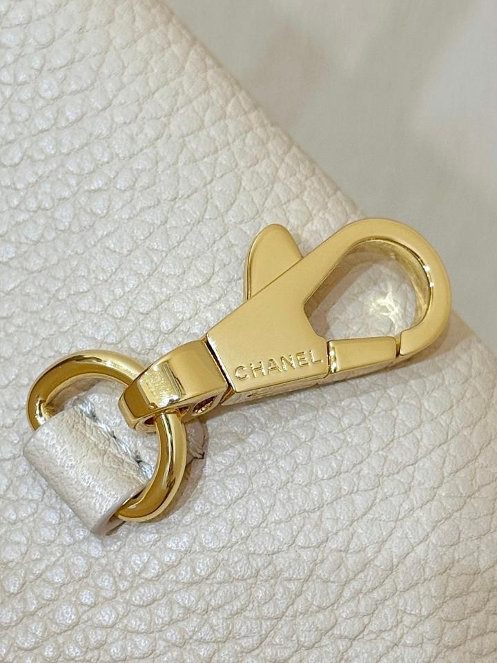 Chanel Small Shopping Bag   Grained Calfskin & Gold-Tone Metal ivory 15*30.5*11.5cm AS6288-duoc-ban-tai-Hvip Bags and Accessories