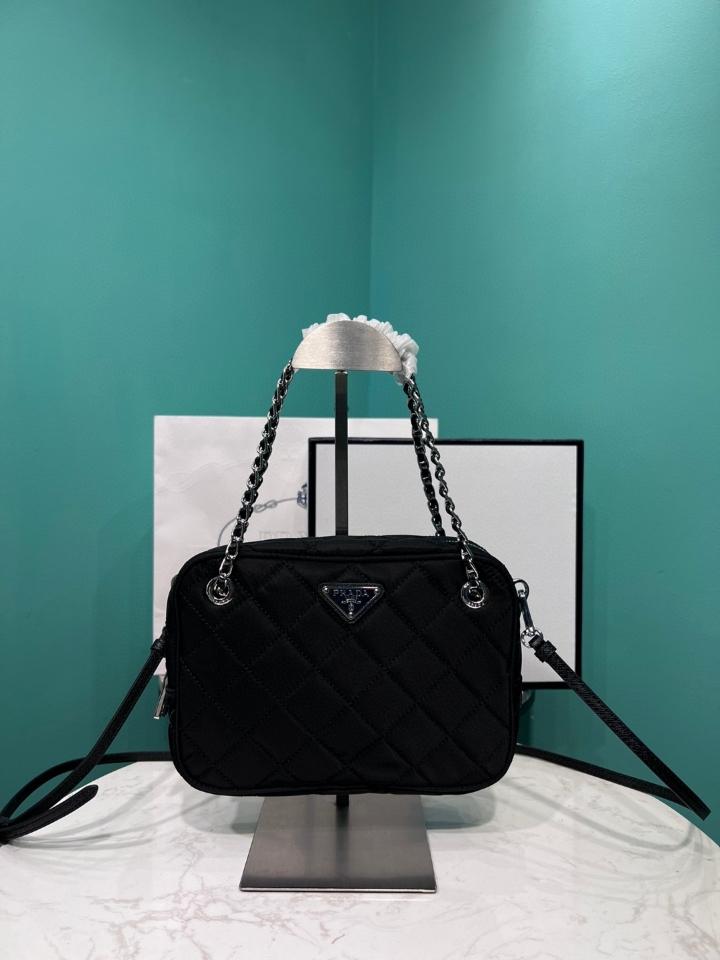 Prada canvas black bag 1BD642 22x16x6.5cm-duoc-ban-tai-Hvip Bags and Accessories