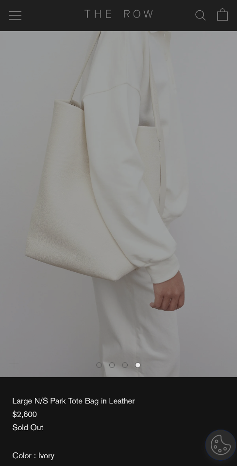 The Row Large N/S Park Tote in Leather ivory  44X38X21cm -25cm-duoc-ban-tai-Hvip Bags and Accessories
