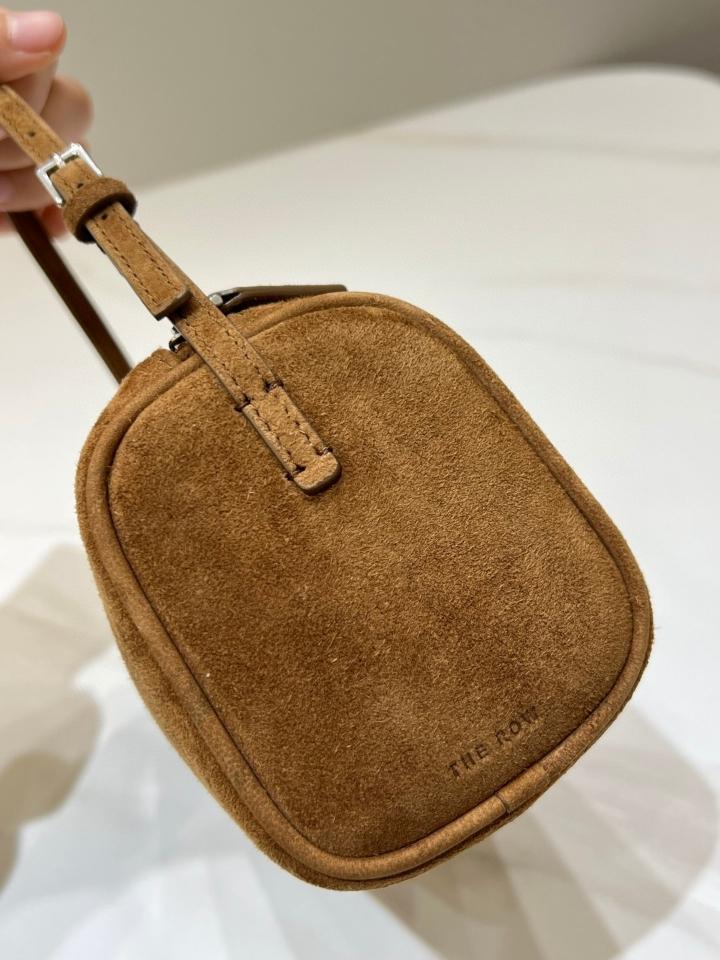 The Row 90's Bag in Nubuck dark brown 19.5x10x8cm -duoc-ban-tai-Hvip Bags and Accessories