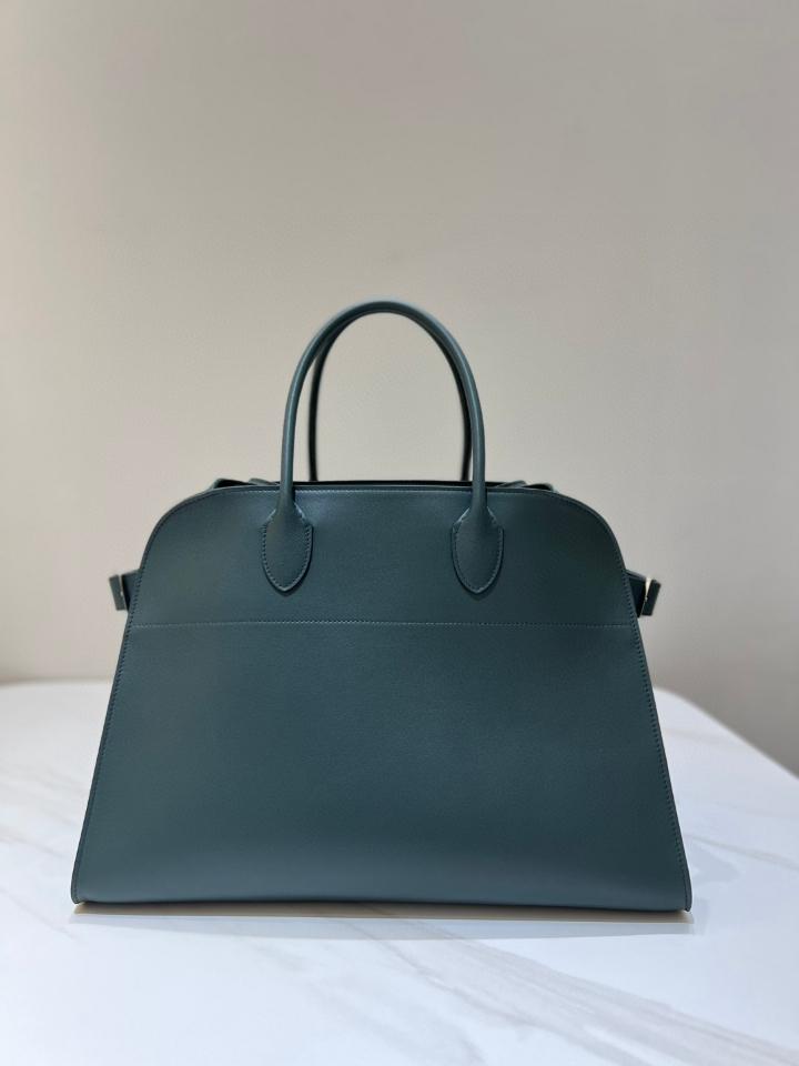 The Row Soft Margaux 15 Bag in Leather  green 38.5x16x30cm -duoc-ban-tai-Hvip Bags and Accessories