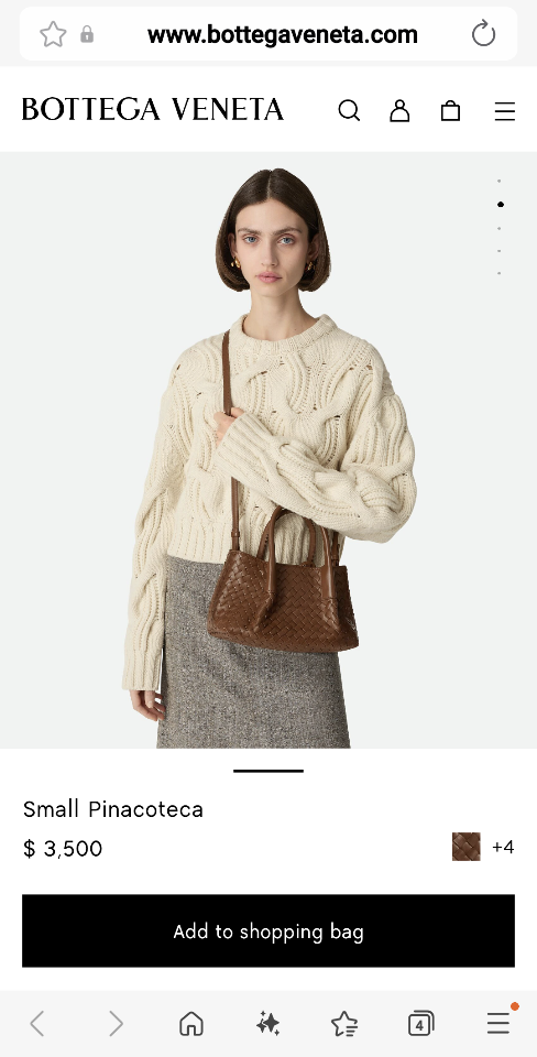 Bottega Veneta 
Small Pinacoteca Nocciola/amber 819004 15*24*12cm-duoc-ban-tai-Hvip Bags and Accessories