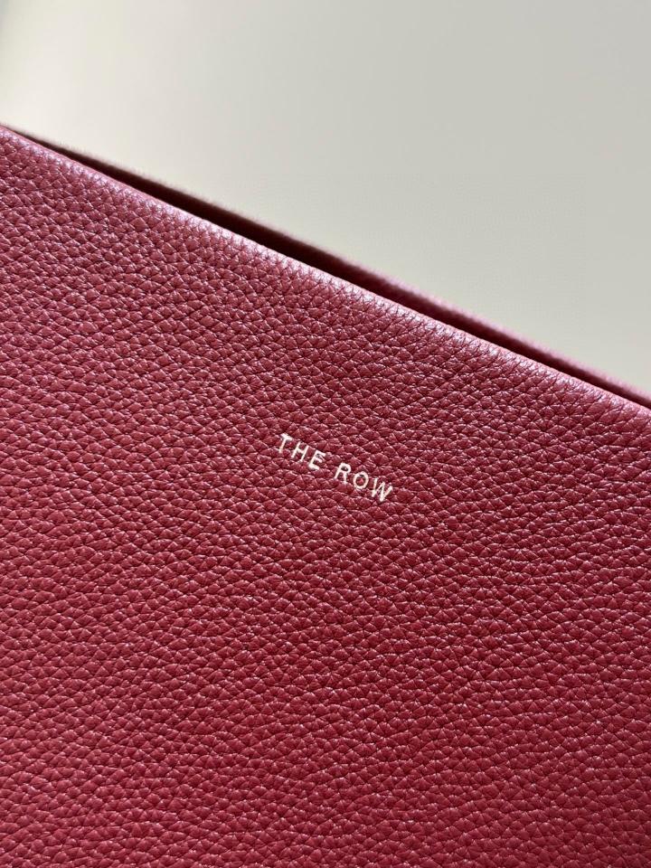 The Row Small N/S Park Tote Bag in Leather Burnt  wood 24X22X11cm -duoc-ban-tai-Hvip Bags and Accessories