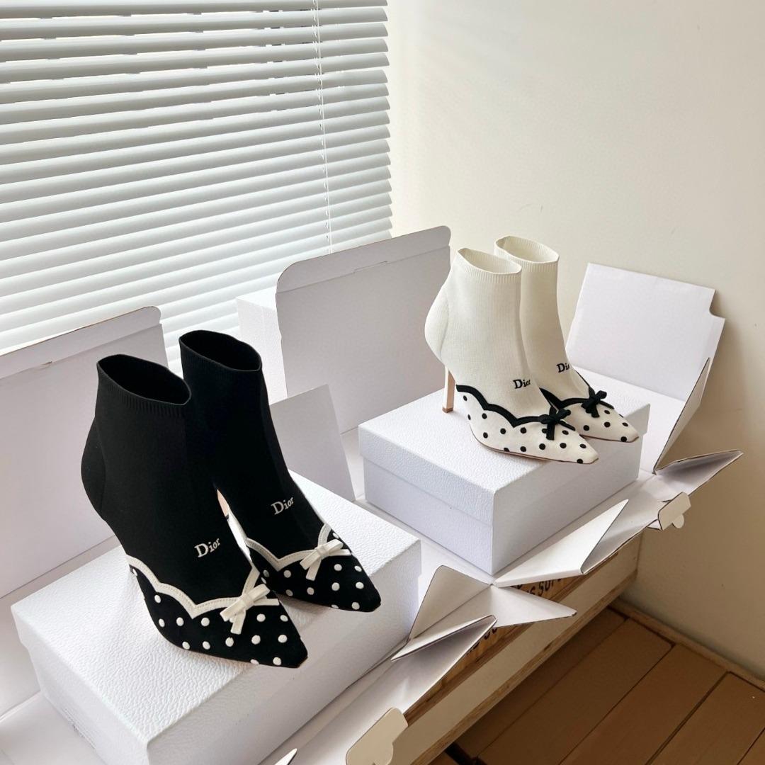 Dior Dway boots cotton Embroidered ankle socks -duoc-ban-tai-Hvip Shoes and Clothes
