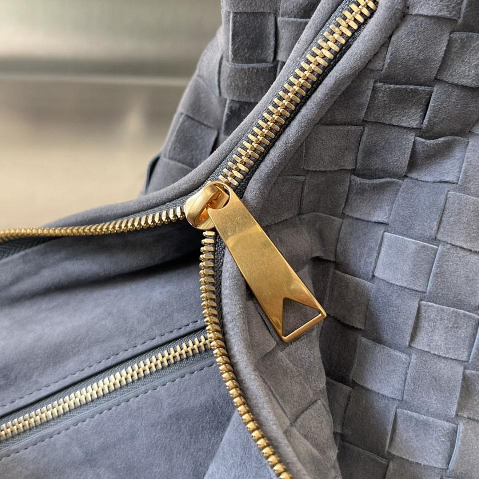 Bottega Veneta Jodie dark grey suede 600261 48x40x16cm-duoc-ban-tai-Hvip Bags and Accessories