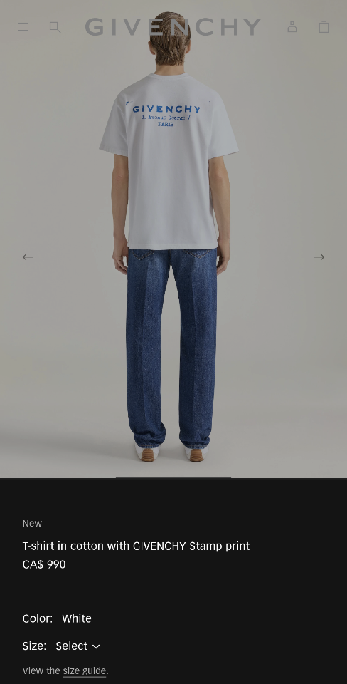 Givenchy T-shirt in cotton with GIVENCHY Stamp print white BM71NK3YRJ100-duoc-ban-tai-Hvip Shoes and Clothes