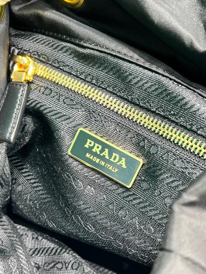 Prada Mariner Re-Nylon small bucket bag black 1BE082 23.5x28x16.5cm-duoc-ban-tai-Hvip Bags and Accessories