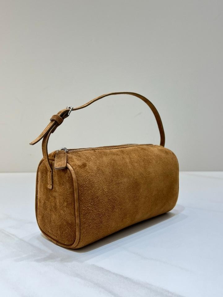 The Row 90's Bag in Nubuck dark brown 19.5x10x8cm -duoc-ban-tai-Hvip Bags and Accessories