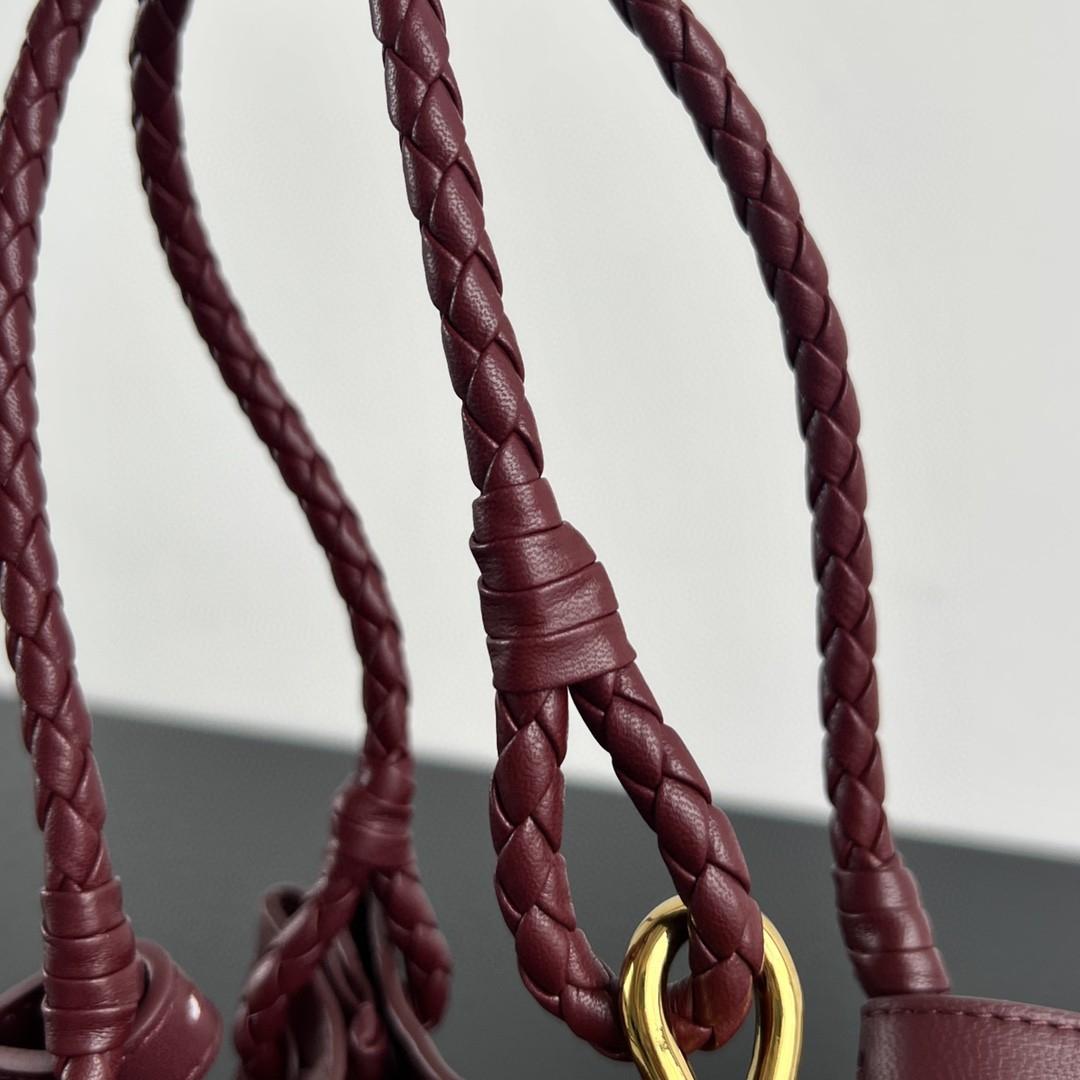 Bottega Veneta Small Parachute Intrecciato  burgundy 796569 21X17X16.5cm-duoc-ban-tai-Hvip Bags and Accessories