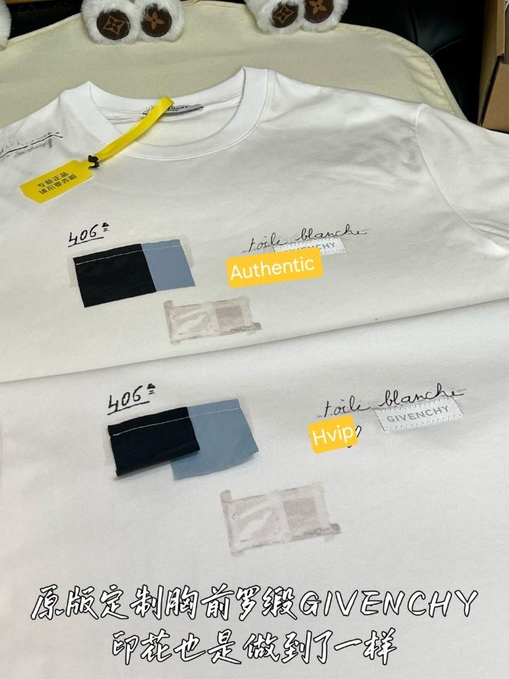 Givenchy T-shirt in cotton with Trompe l'Œil pattern white BM71NK3YRN100-duoc-ban-tai-Hvip Shoes and Clothes