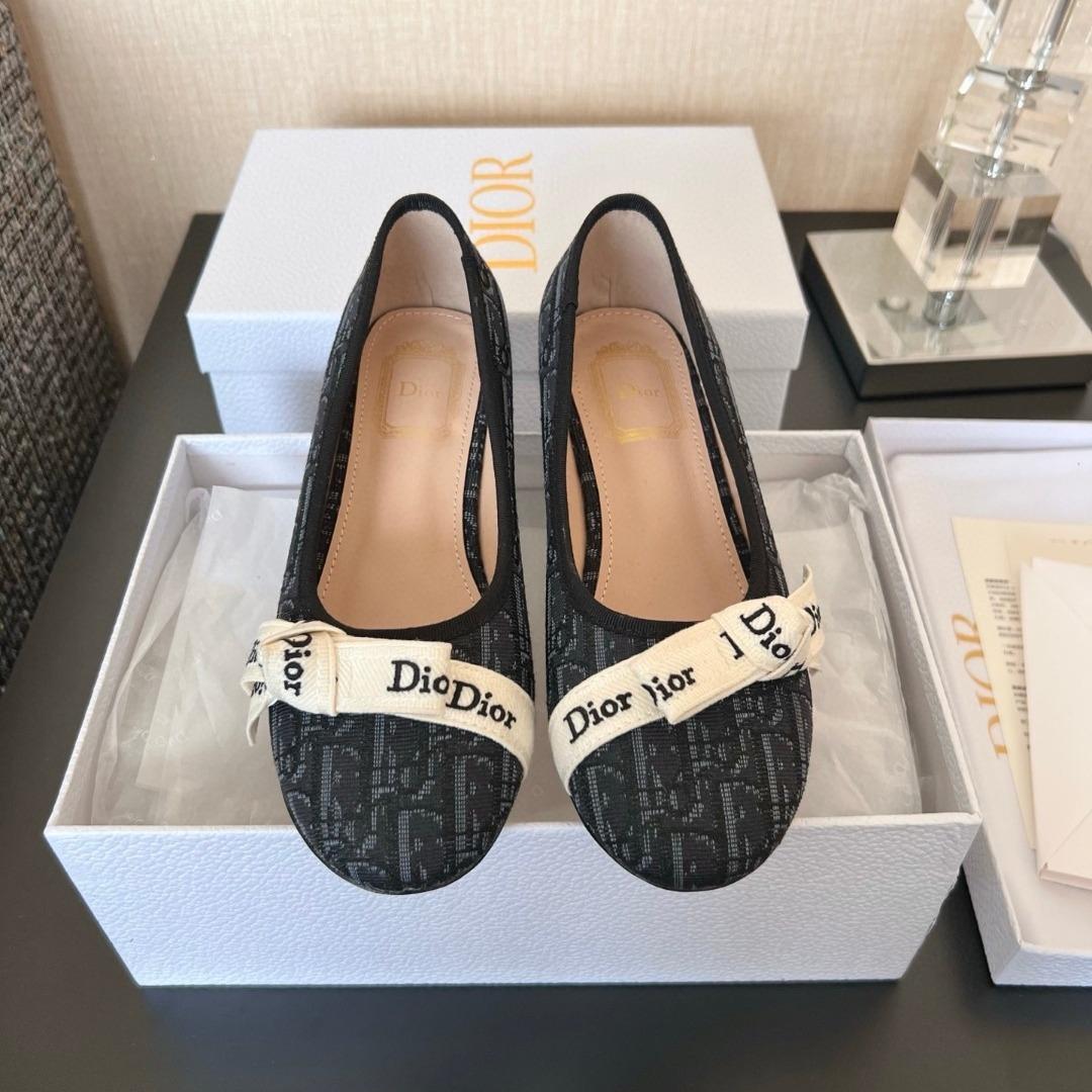 Dior J'aDior Ballet Pump in cotton Embroidered -duoc-ban-tai-Hvip Shoes and Clothes