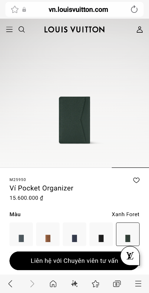 Louis Vuitton M25950
Ví Pocket Organizer-duoc-ban-tai-Hvip Bags and Accessories