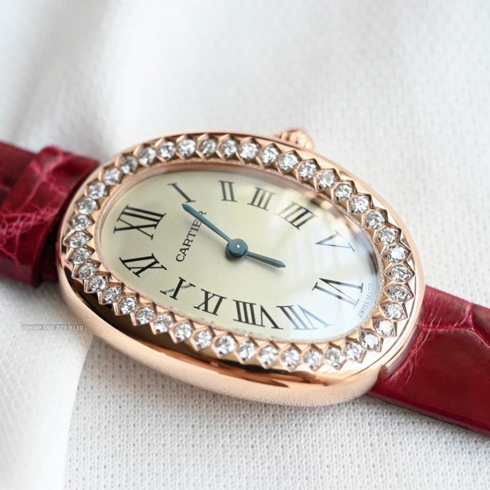 Cartier Baignoire watch
Small model, quartz movement, rose gold, diamonds, leather WJBA0053-duoc-ban-tai-Hvip Bags and Accessories