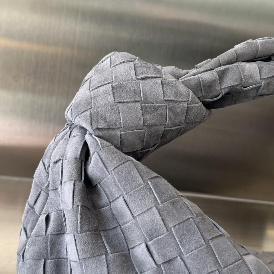 Bottega Veneta Jodie dark grey suede 600261 48x40x16cm-duoc-ban-tai-Hvip Bags and Accessories