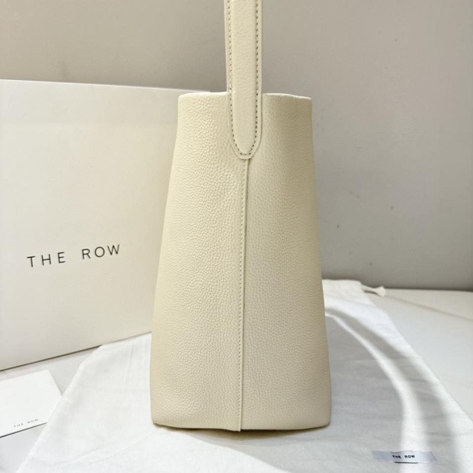 The Row Medium N/S Park Tote Bag in Leather ivory 30X28X15.5cm-duoc-ban-tai-Hvip Bags and Accessories