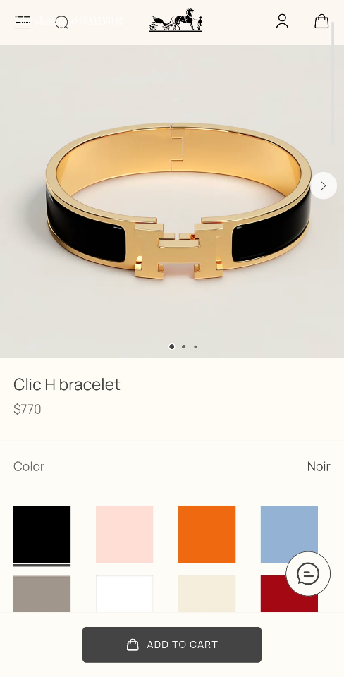 HERMÈS Clic H bracelet H700001F Noir GHW -duoc-ban-tai-Hvip Bags and Accessories