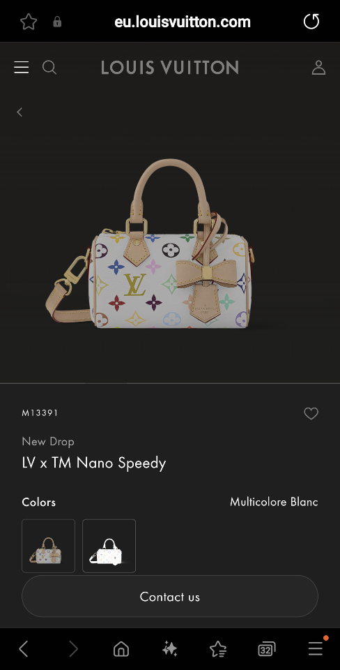 Louis Vuitton M13391
New Drop
LV x TM Nano Speedy 16 × 10 × 7.5 cm-duoc-ban-tai-Hvip Bags and Accessories