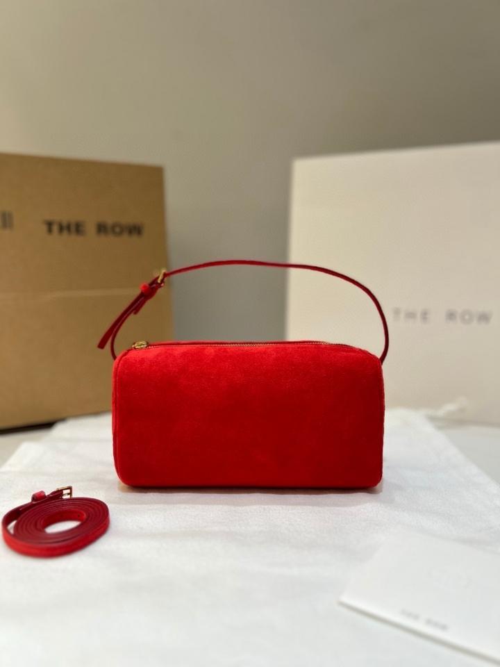 The Row 90's Bag in Nubuck red 19.5x10x8cm -duoc-ban-tai-Hvip Bags and Accessories