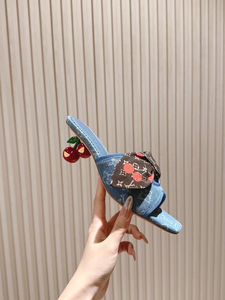 Louis Vuitton LV x TM Cherie Mules blue 55mm (1) -duoc-ban-tai-Hvip Shoes and Clothes