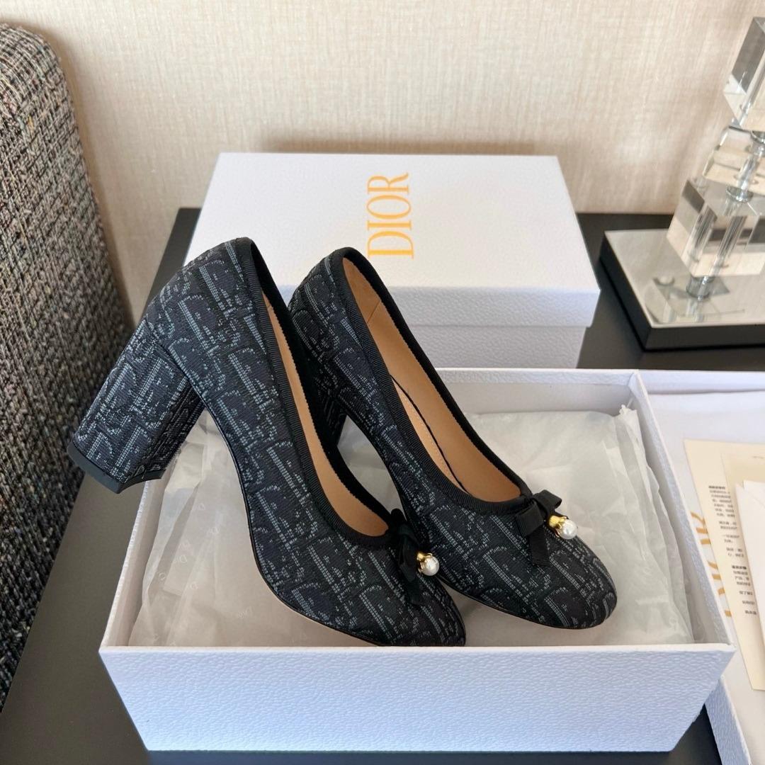 Dior Pump in cotton Embroidered 90mm-duoc-ban-tai-Hvip Shoes and Clothes