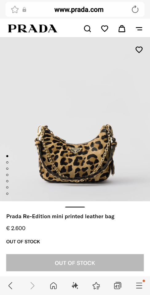 Prada Re-Edition mini printed leather bag honey 1BC204 23x17x6.5cm-duoc-ban-tai-Hvip Bags and Accessories