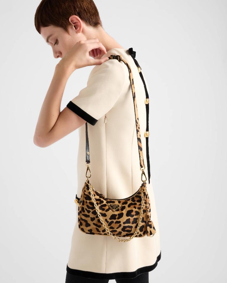 Prada Re-Edition mini printed leather bag honey 1BC204 23x17x6.5cm-duoc-ban-tai-Hvip Bags and Accessories