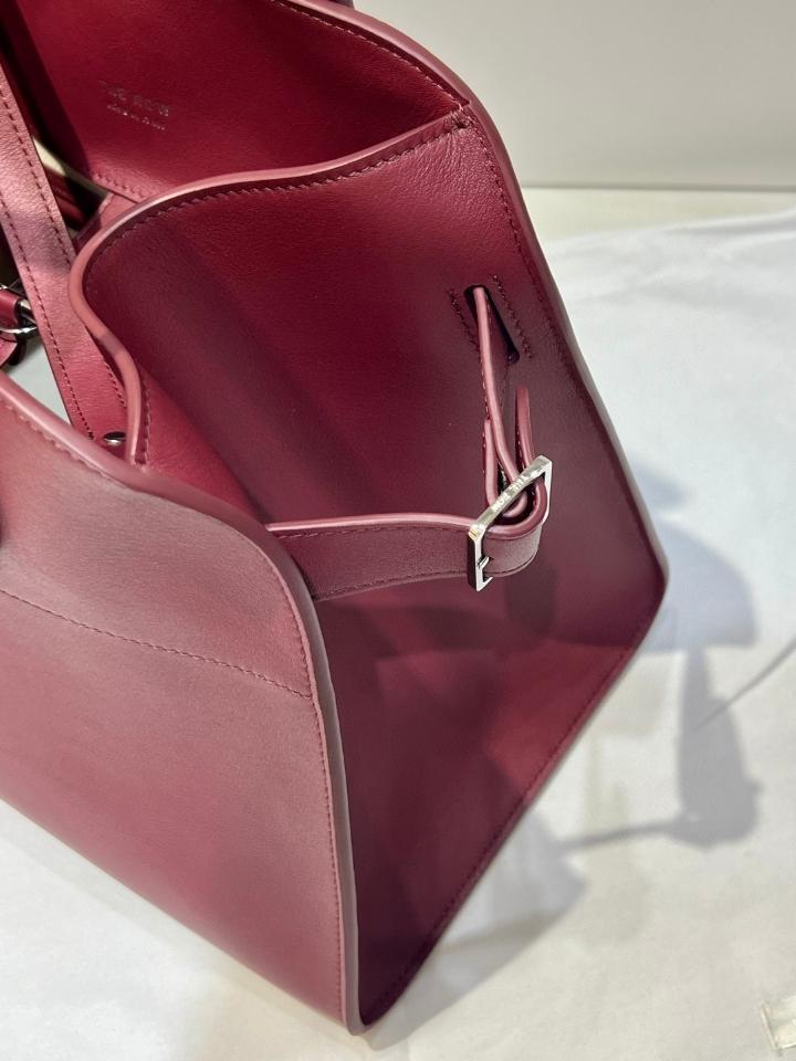 The Row Soft Margaux 12 Bag in Leather borgogna 32x15x25cm -duoc-ban-tai-Hvip Bags and Accessories