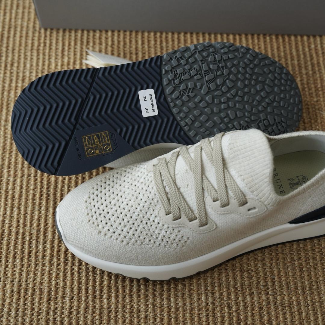Brunello Cucinelli Cotton chiné knit runners panama 262MZUKISO250-duoc-ban-tai-Hvip Shoes and Clothes