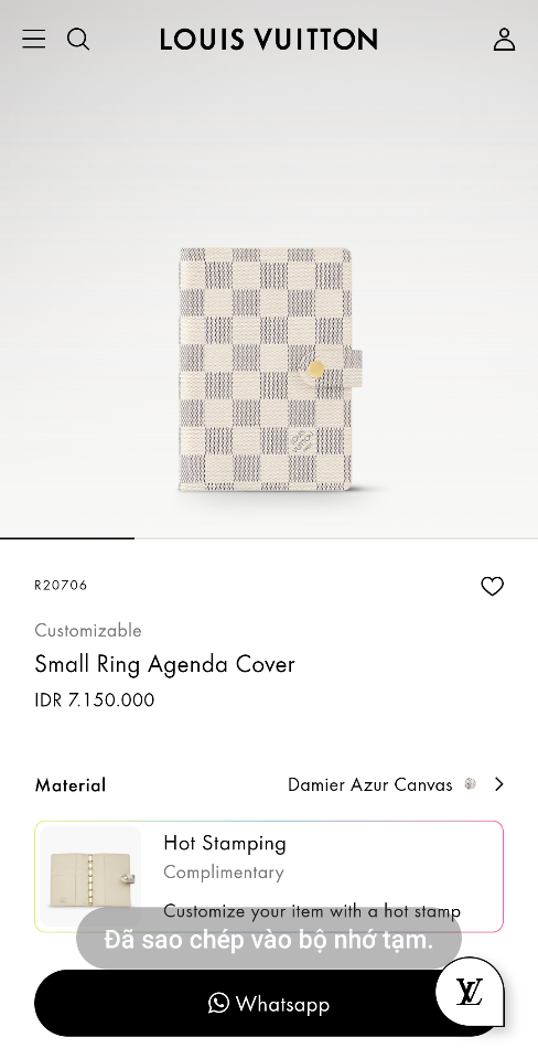 Louis Vuitton R20706
Customizable
Small Ring Agenda Cover-duoc-ban-tai-Hvip Bags and Accessories