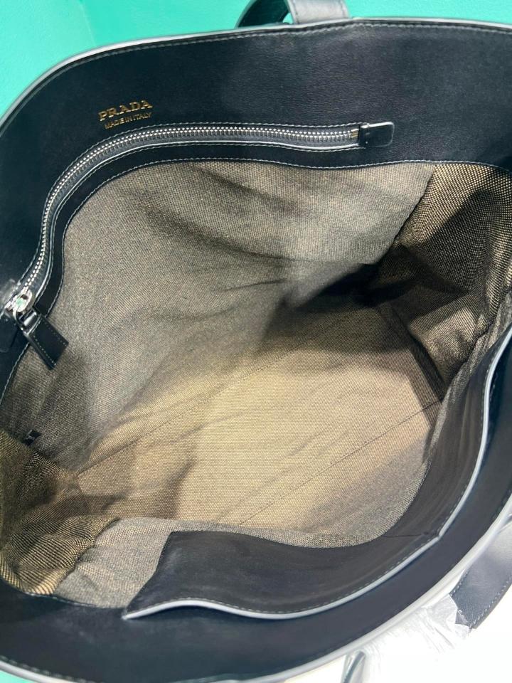 Prada leather tote bag black 2VG122 38x42x17cm-duoc-ban-tai-Hvip Bags and Accessories