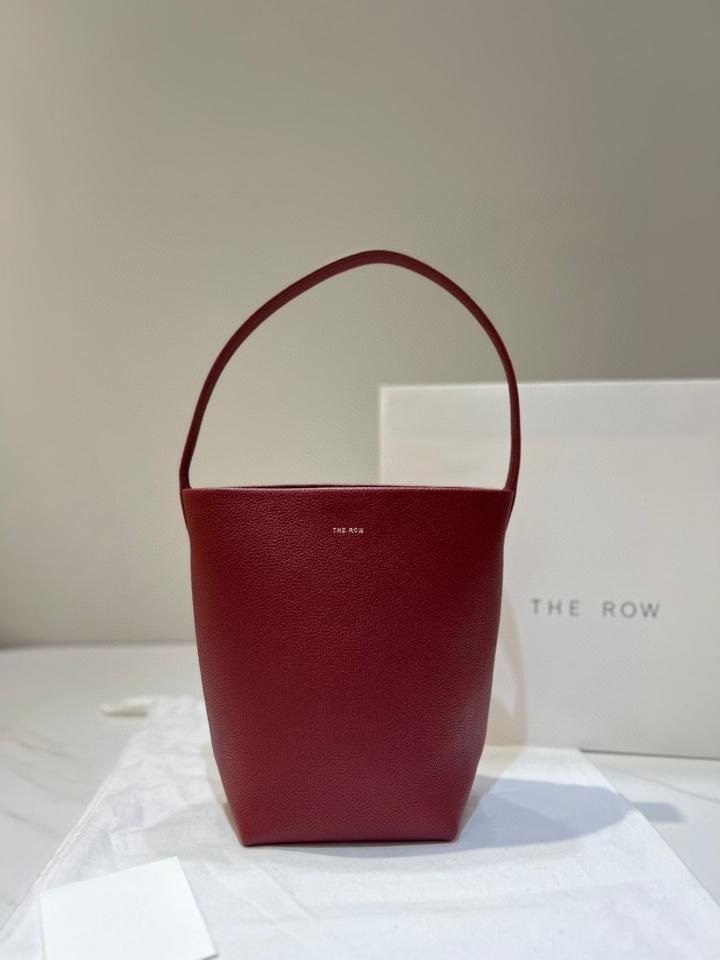 The Row Small N/S Park Tote Bag in Leather Burnt  wood 24X22X11cm -duoc-ban-tai-Hvip Bags and Accessories