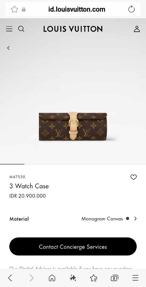 Louis Vuitton M47530
3 Watch Case 20x8x8cm-duoc-ban-tai-Hvip Bags and Accessories
