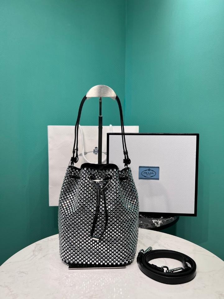 Prada 
Mini crystal-studded satin bag Crystal 1BE067 16x2110cm-duoc-ban-tai-Hvip Bags and Accessories