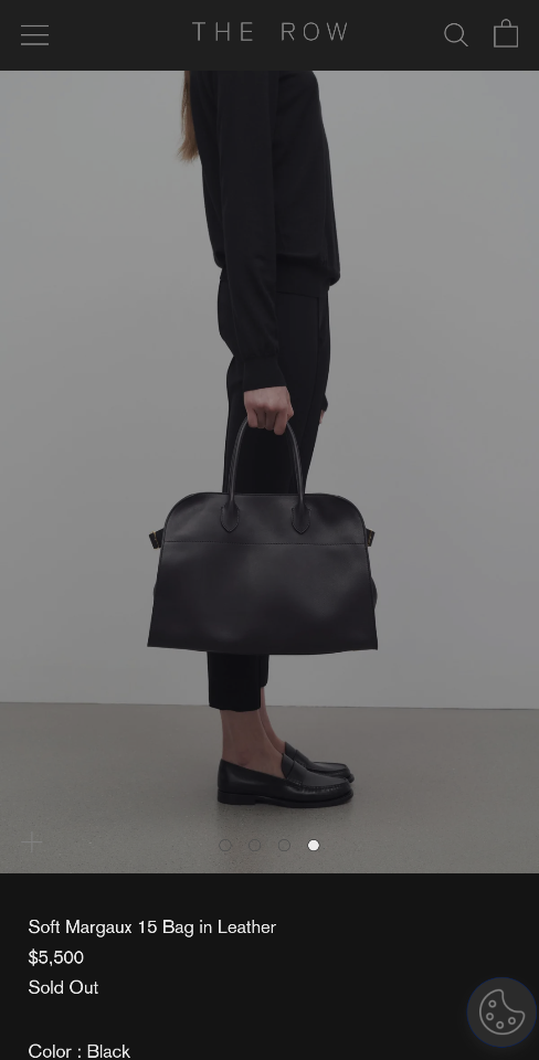 The Row Soft Margaux 15 Bag in Leather  black 38.5x16x30cm-duoc-ban-tai-Hvip Bags and Accessories