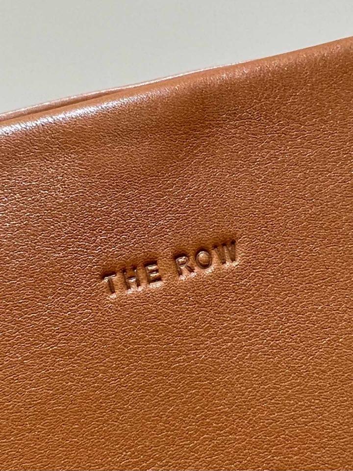 THE ROW Medium N/S Park smooth calfskin leather tote bag brown 30X28X15.5cm -duoc-ban-tai-Hvip Bags and Accessories