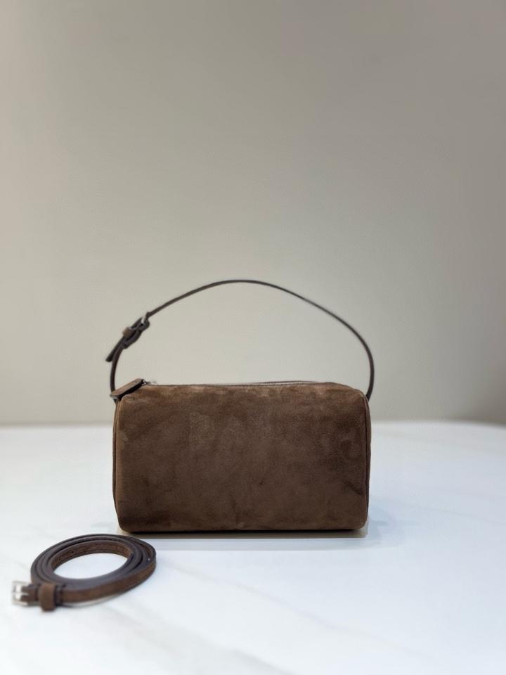 The Row 90's Bag in Nubuck dark Aniline 19.5x10x8cm -duoc-ban-tai-Hvip Bags and Accessories