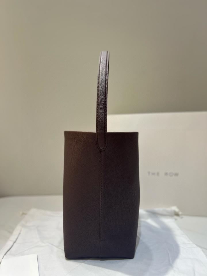 The Row Medium N/S Park Tote Bag in Leather Dark brown 30X28X15.5cm-duoc-ban-tai-Hvip Bags and Accessories