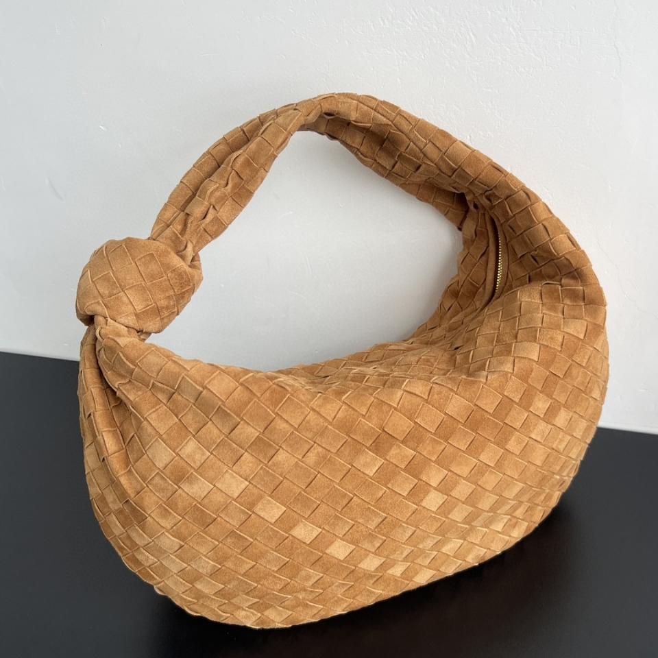 Bottega Veneta Jodie beige suede 600261 48x40x16cm-duoc-ban-tai-Hvip Bags and Accessories