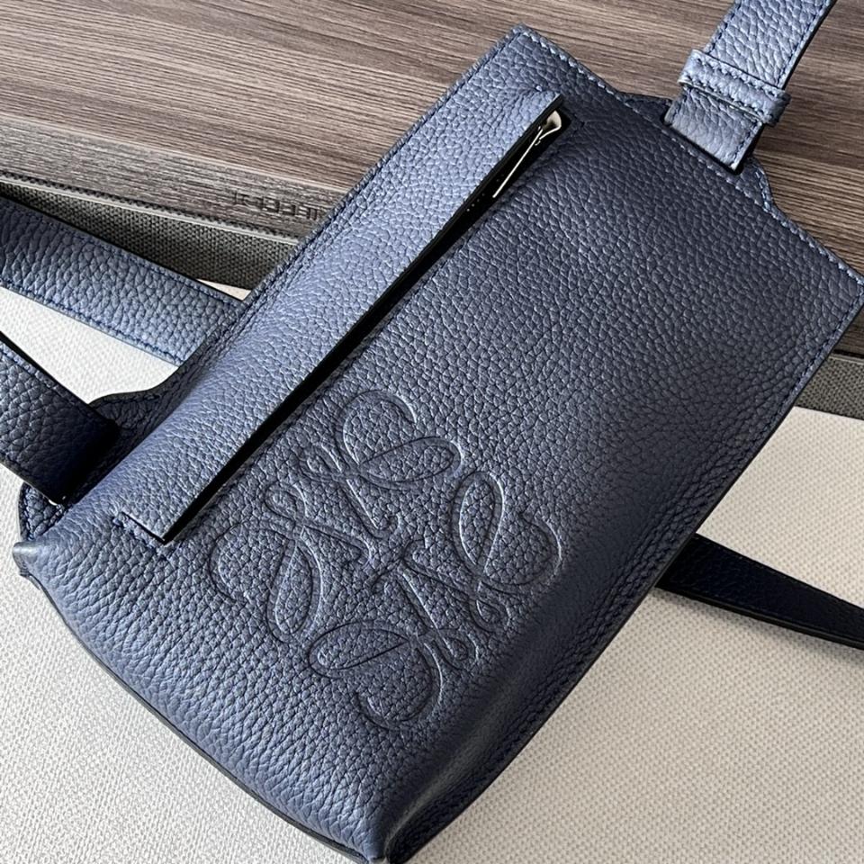 Loewe Vertical T Pocket in soft grained calfskin blue C660P02X0122*6.5*13 11039-duoc-ban-tai-Hvip Bags and Accessories