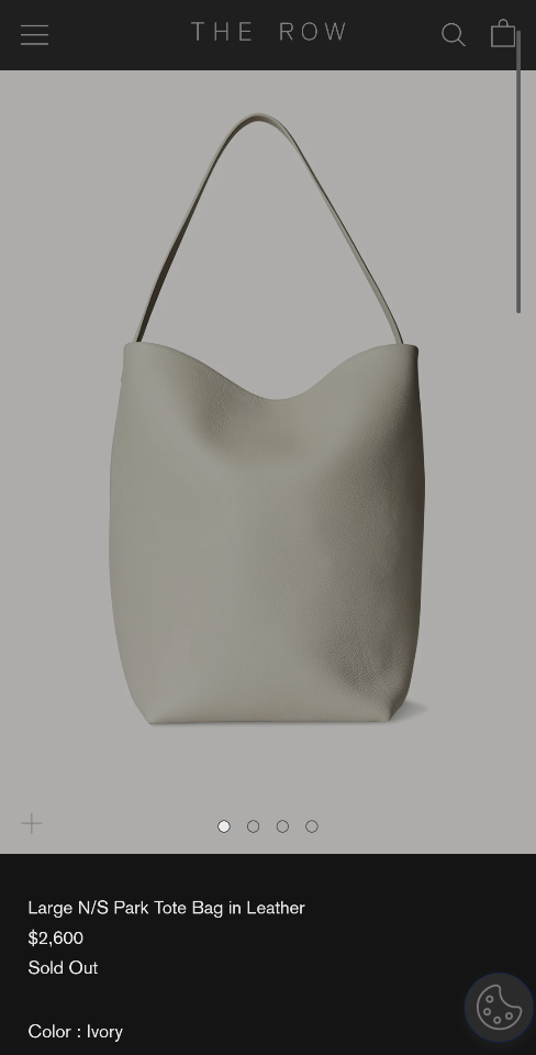 The Row Large N/S Park Tote in Leather ivory  44X38X21cm -25cm-duoc-ban-tai-Hvip Bags and Accessories