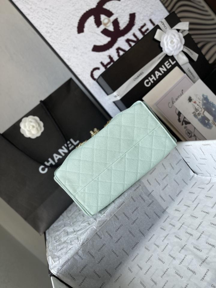 CHANEL 25 Small Handbag grained Calfskin & gold-tone tone Metal,light blue AS5293 30-26-14cm-duoc-ban-tai-Hvip Bags and Accessories
