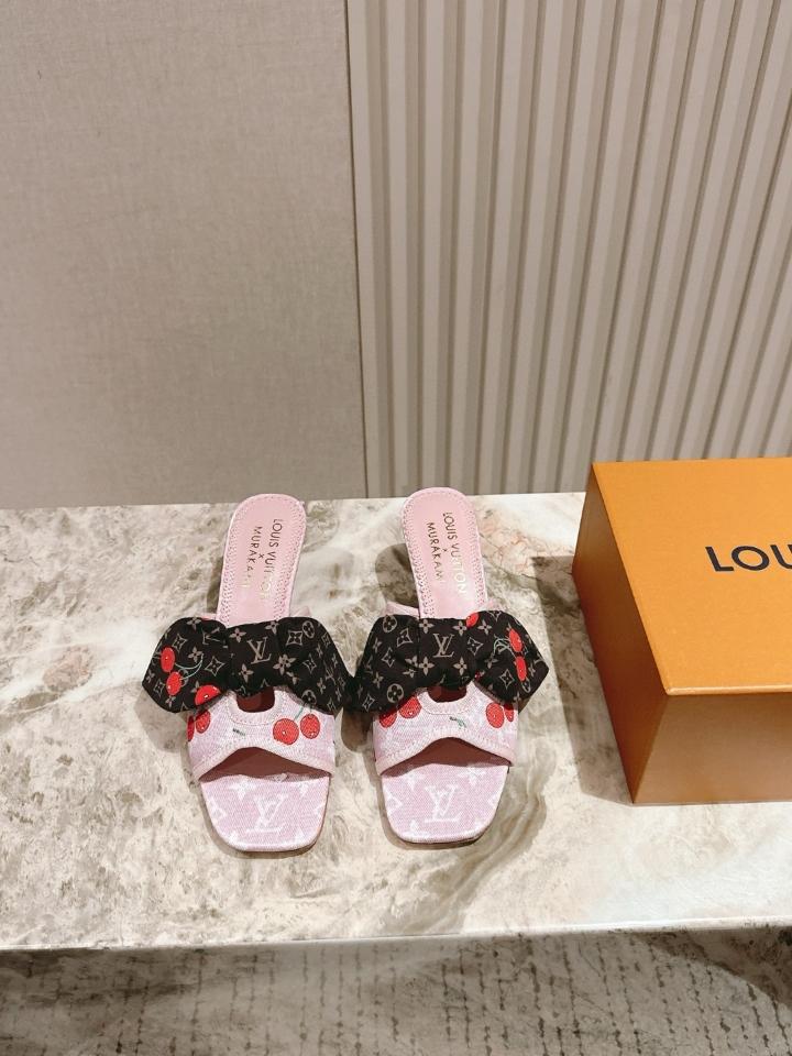 Louis Vuitton LV x TM Cherie Mules pink 55mm (1)-duoc-ban-tai-Hvip Shoes and Clothes