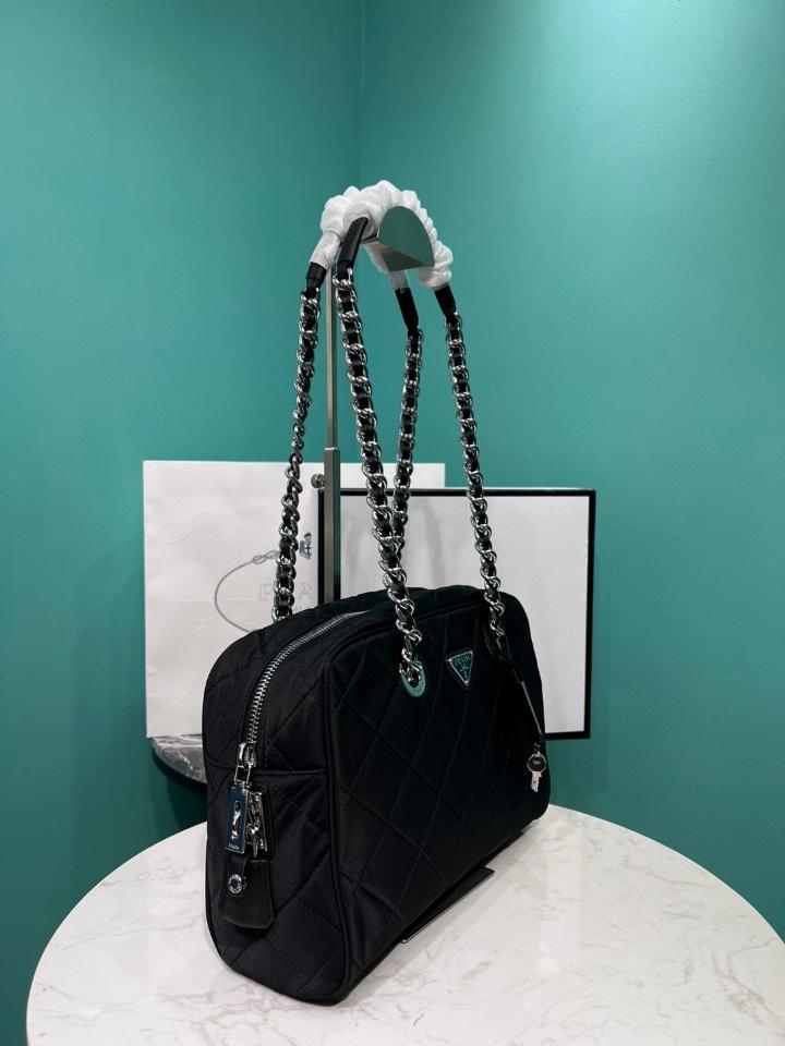 Prada canvas black bag 1BD641 30x21x11cm-duoc-ban-tai-Hvip Bags and Accessories