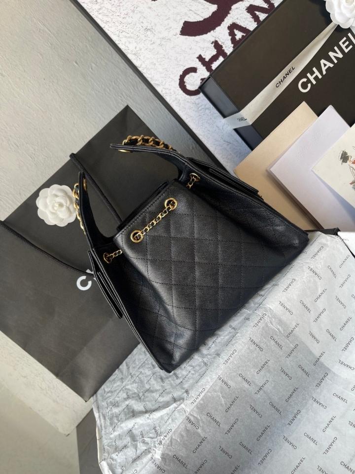 CHANEL 25 Small Handbag grained Calfskin & gold-tone tone Metal,black AS5293 30-26-14cm-duoc-ban-tai-Hvip Bags and Accessories