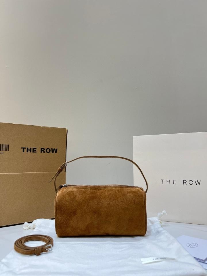 The Row 90's Bag in Nubuck dark brown 19.5x10x8cm -duoc-ban-tai-Hvip Bags and Accessories