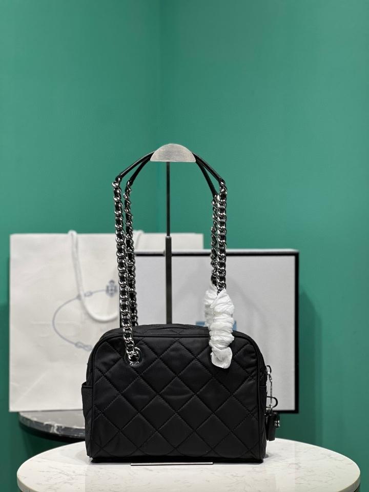 Prada canvas black bag 1BB903 26x19x11cm-duoc-ban-tai-Hvip Bags and Accessories