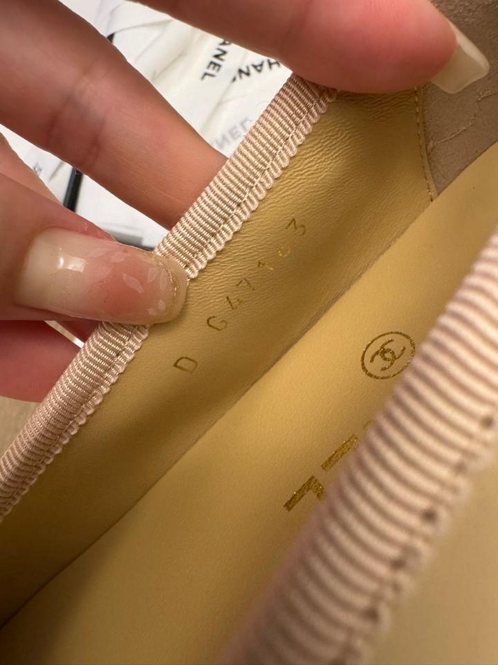 Chanel Ballet flats Lambskin beige and white G47163 -duoc-ban-tai-Hvip Shoes and Clothes