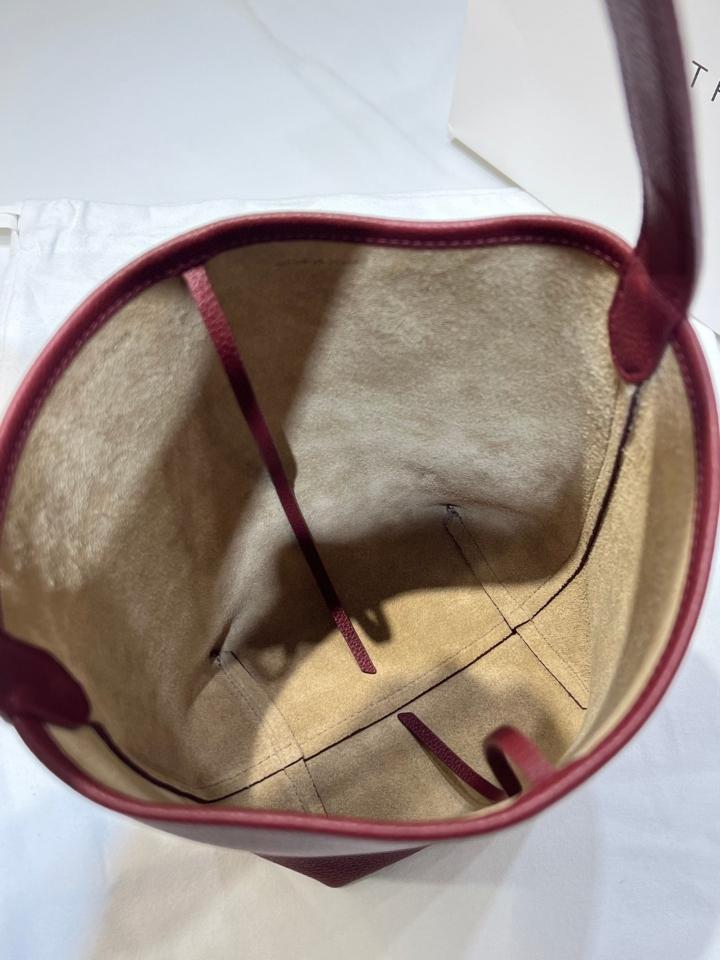The Row Small N/S Park Tote Bag in Leather Burnt  wood 24X22X11cm -duoc-ban-tai-Hvip Bags and Accessories