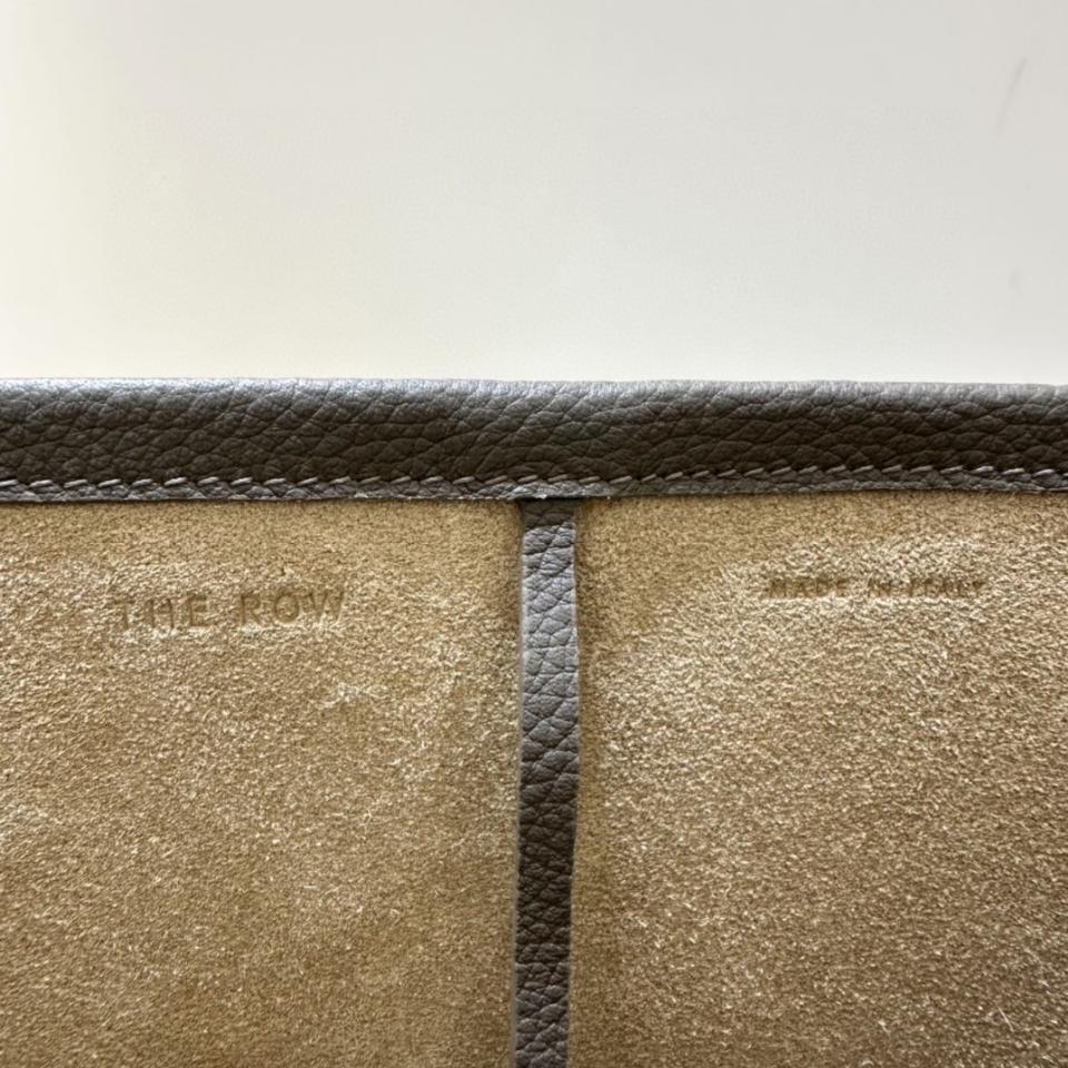 The Row Large N/S Park Tote in Leather Dark Olive  44X38X21cm -25cm -duoc-ban-tai-Hvip Bags and Accessories